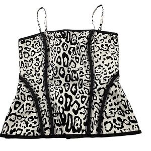 White/House corset top animal prints size 0
